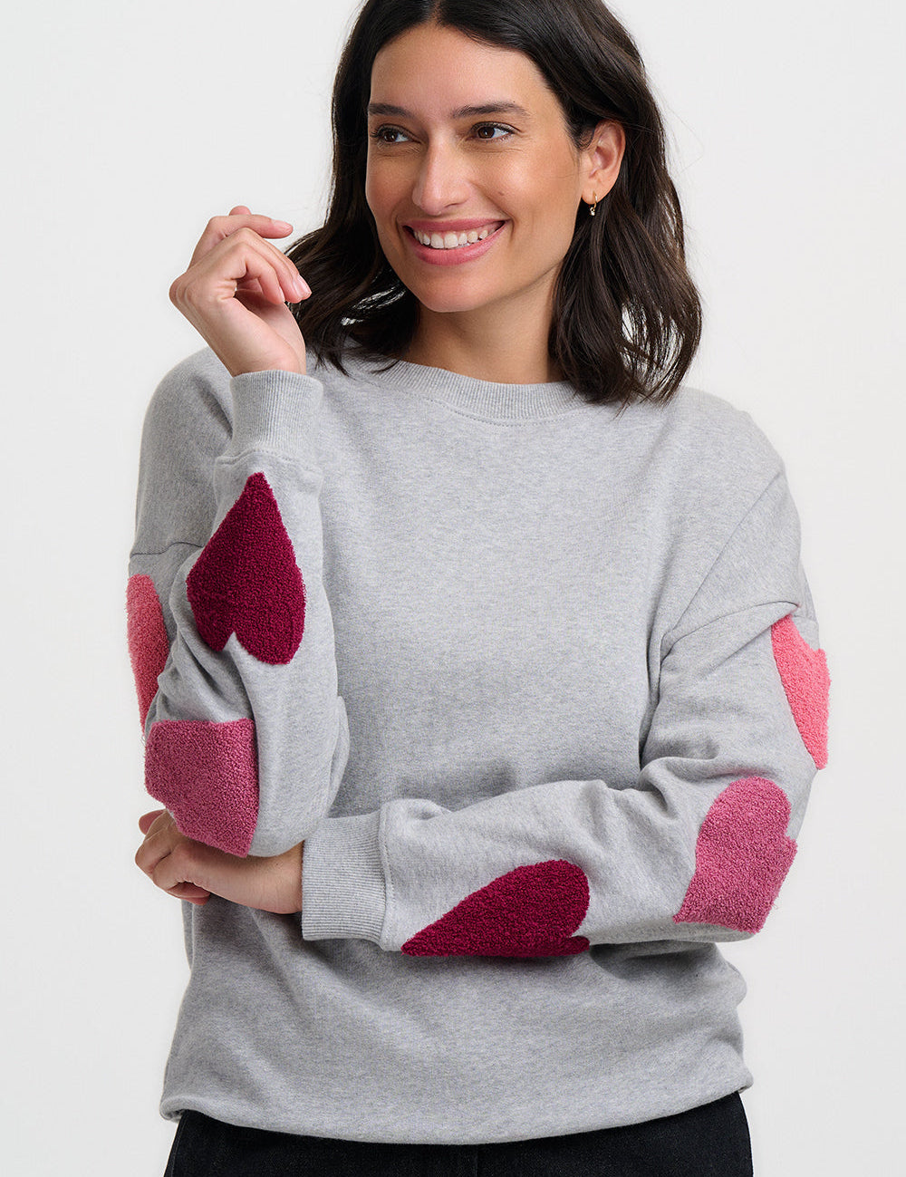 Sudadera SUGARHILL Eadie Grey Hearts — vista 2