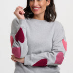 Sudadera SUGARHILL Eadie Grey Hearts — vista 2