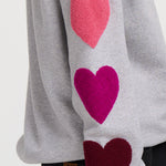 Sudadera SUGARHILL Eadie Grey Hearts — vista 3