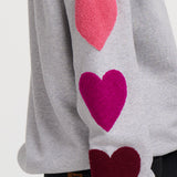 Sudadera SUGARHILL Eadie Grey Hearts — vista 3
