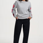 Sudadera SUGARHILL Eadie Grey Hearts — vista 4