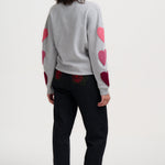 Sudadera SUGARHILL Eadie Grey Hearts — vista 5