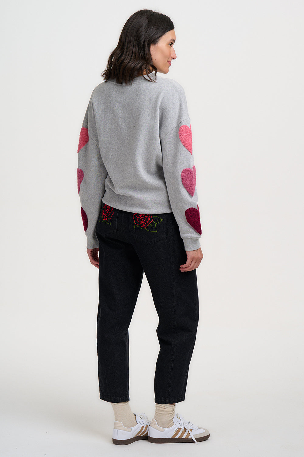 Sudadera SUGARHILL Eadie Grey Hearts — vista 5