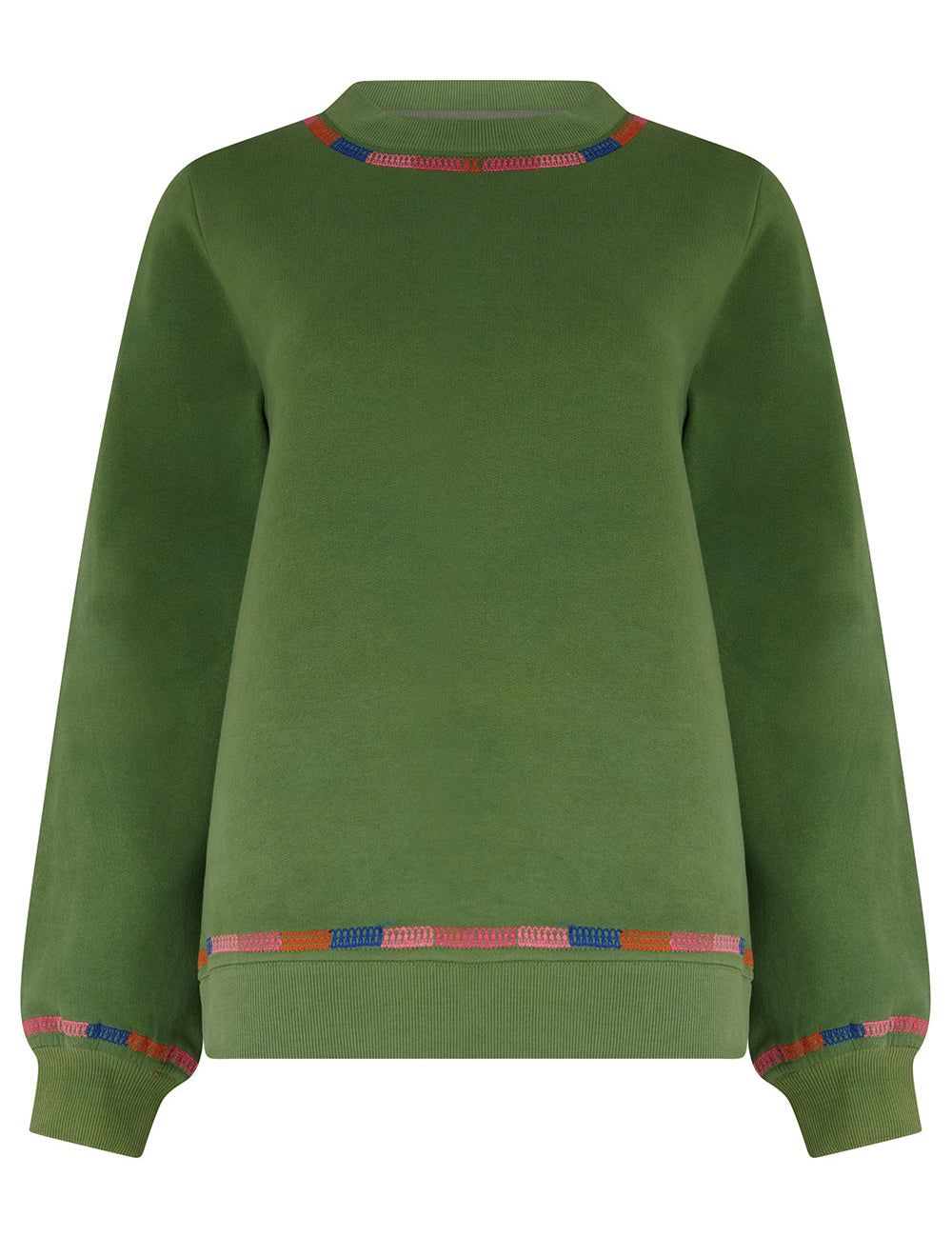 Sudadera SUGARHILL Roslyn Olive Stitch Embroidery — vista frontal del producto