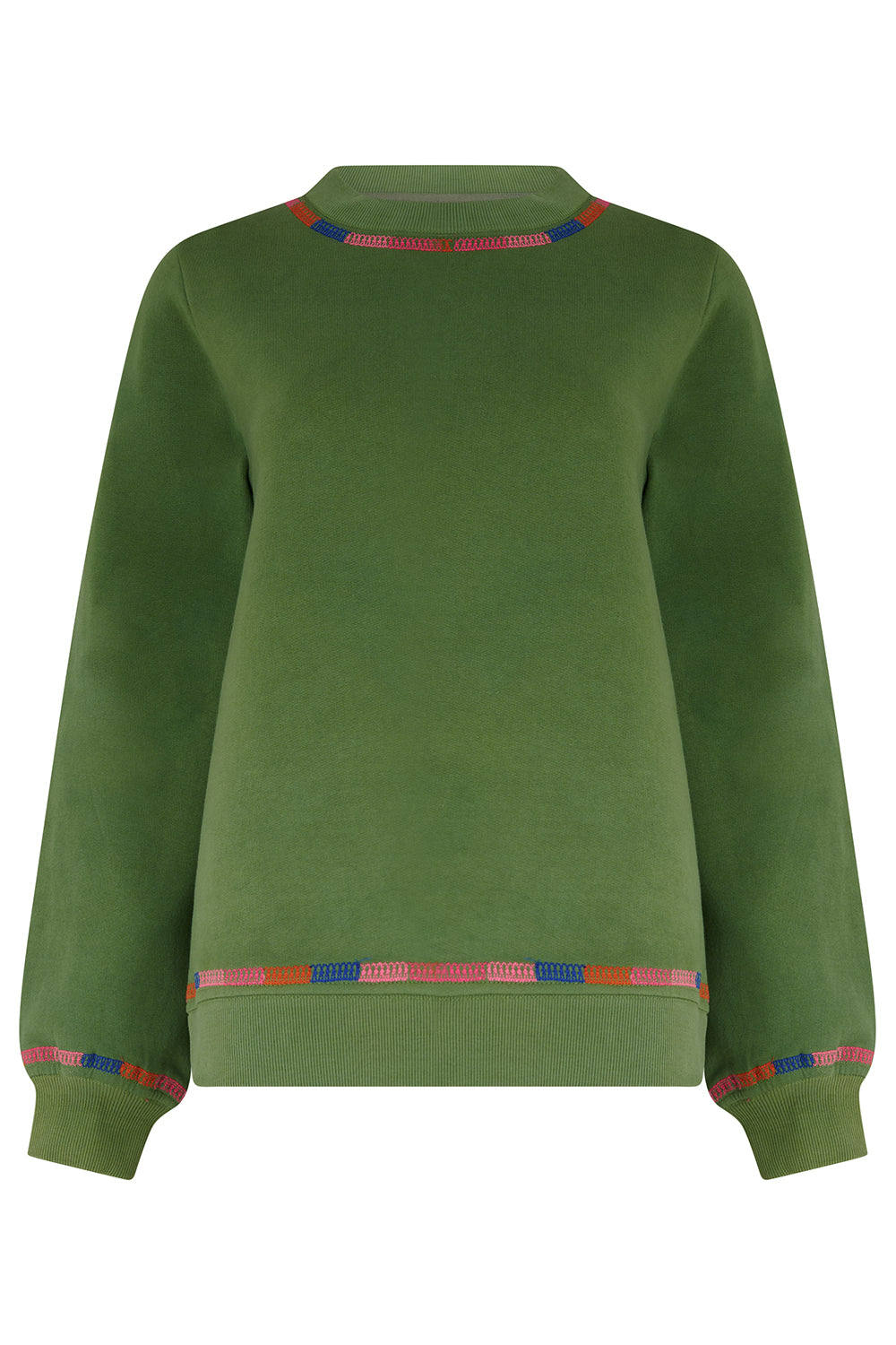 Sudadera SUGARHILL Roslyn Olive Stitch Embroidery — vista frontal del producto