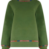 Sudadera SUGARHILL Roslyn Olive Stitch Embroidery — vista frontal del producto