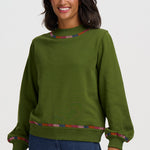 Sudadera SUGARHILL Roslyn Olive Stitch Embroidery — vista 4