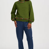 Sudadera SUGARHILL Roslyn Olive Stitch Embroidery — vista 5