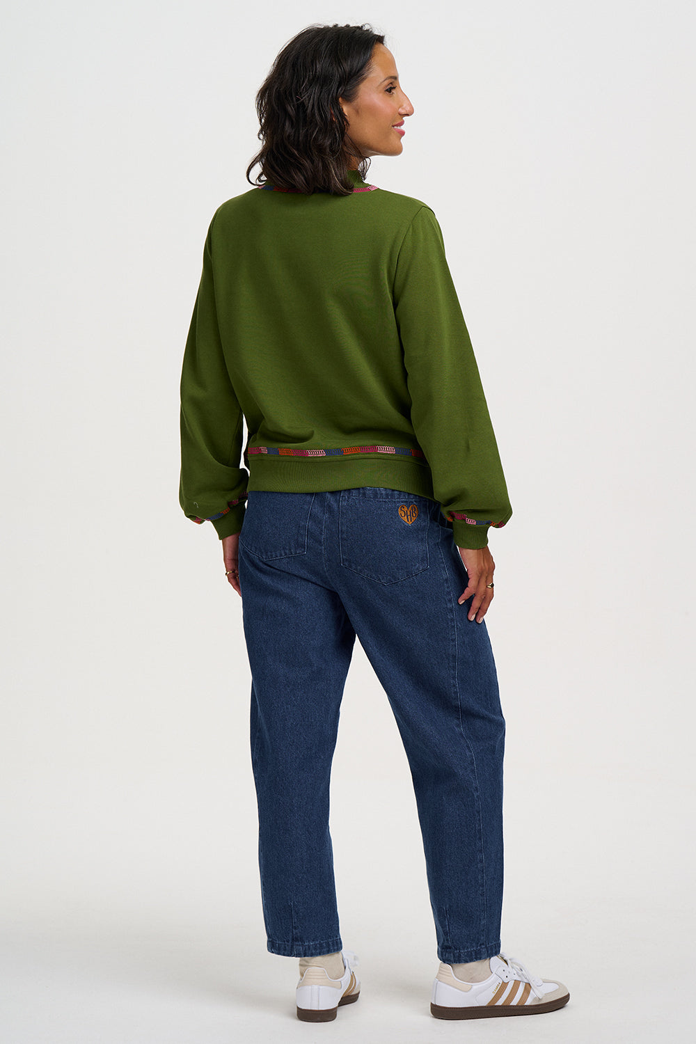 Sudadera SUGARHILL Roslyn Olive Stitch Embroidery — vista 6