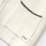 Camisa SERVICE WORKS Blanket Stitch Off White