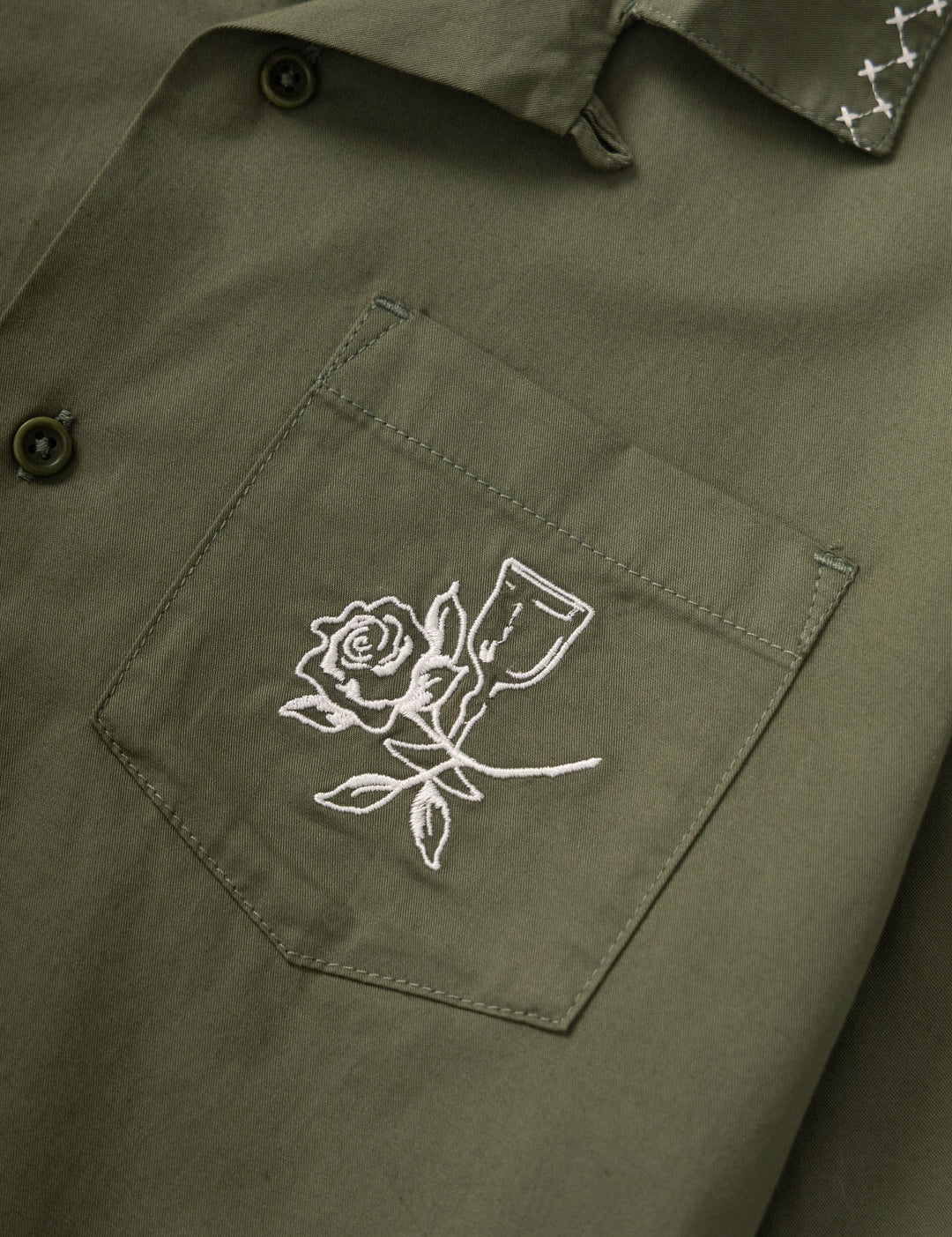 Camisa SERVICE WORKS Border Olive