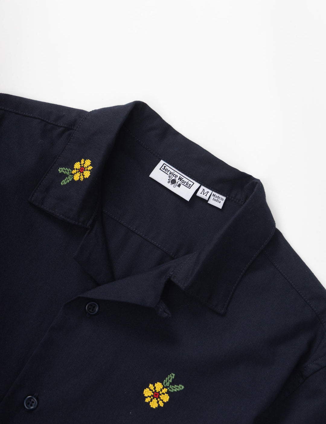 Camisa SERVICE WORKS Cross Stitch Dark Navy