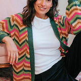 Cárdigan SUGARHILL Bella Multi, Autumn Chevron