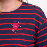 Camiseta SUGARHILL Celine Navy/Red, Planet