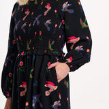 Vestido SUGARHILL Darcie Black Rainbow Folk Bird