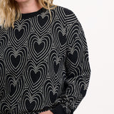 Jersey SUGARHILL Gerri Black/Off White, Heart Explosion
