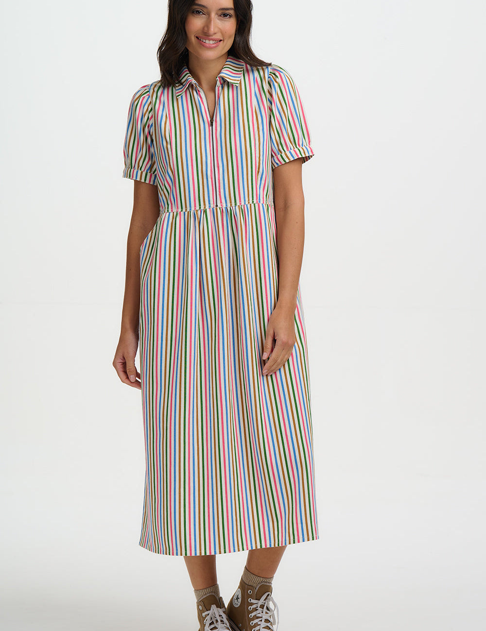 Vestido SUGARHILL Gillian Multi, Colourful Canvas Stripe