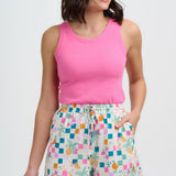 Shorts SUGARHILL Patty Off White, Fruit Checkerboard