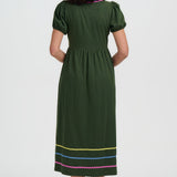 Vestido SUGARHILL Renee Midi Olive Ric Rac