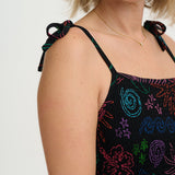Vestido SUGARHILL Willa Black, Island Fiesta