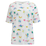 Camiseta SUGARHILL Kinsley Off-White Summer Joy
