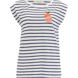 SUGARHILL Chrissy Off-White/Navy Fruity Orange T-shirt