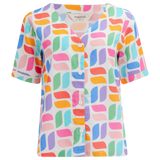 SUGARHILL Hatty Off-White Curved Geometric Shirt