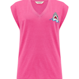 SUGARHILL Ariana Pink Fin-tastic Shark T-Shirt