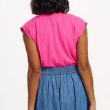 SUGARHILL Ariana Pink Fin-tastic Shark T-Shirt