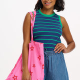 SUGARHILL Ruth Blue/Green Stripes T-shirt