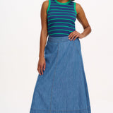 SUGARHILL Ruth Blue/Green Stripes T-shirt