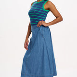SUGARHILL Ruth Blue/Green Stripes T-shirt