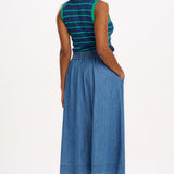 SUGARHILL Ruth Blue/Green Stripes T-shirt