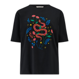 Camiseta SUGARHILL Kinsley Black/Multi, Snake Floral