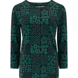 Camiseta SUGARHILL Noor Black/Green, Doodle Checkerboard