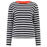 Camiseta SUGARHILL Vienna White/Black, Striped Ringer