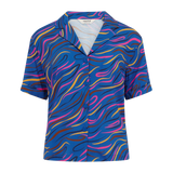 Camisa SUGARHILL Odele Bright Navy, Jazz Waves