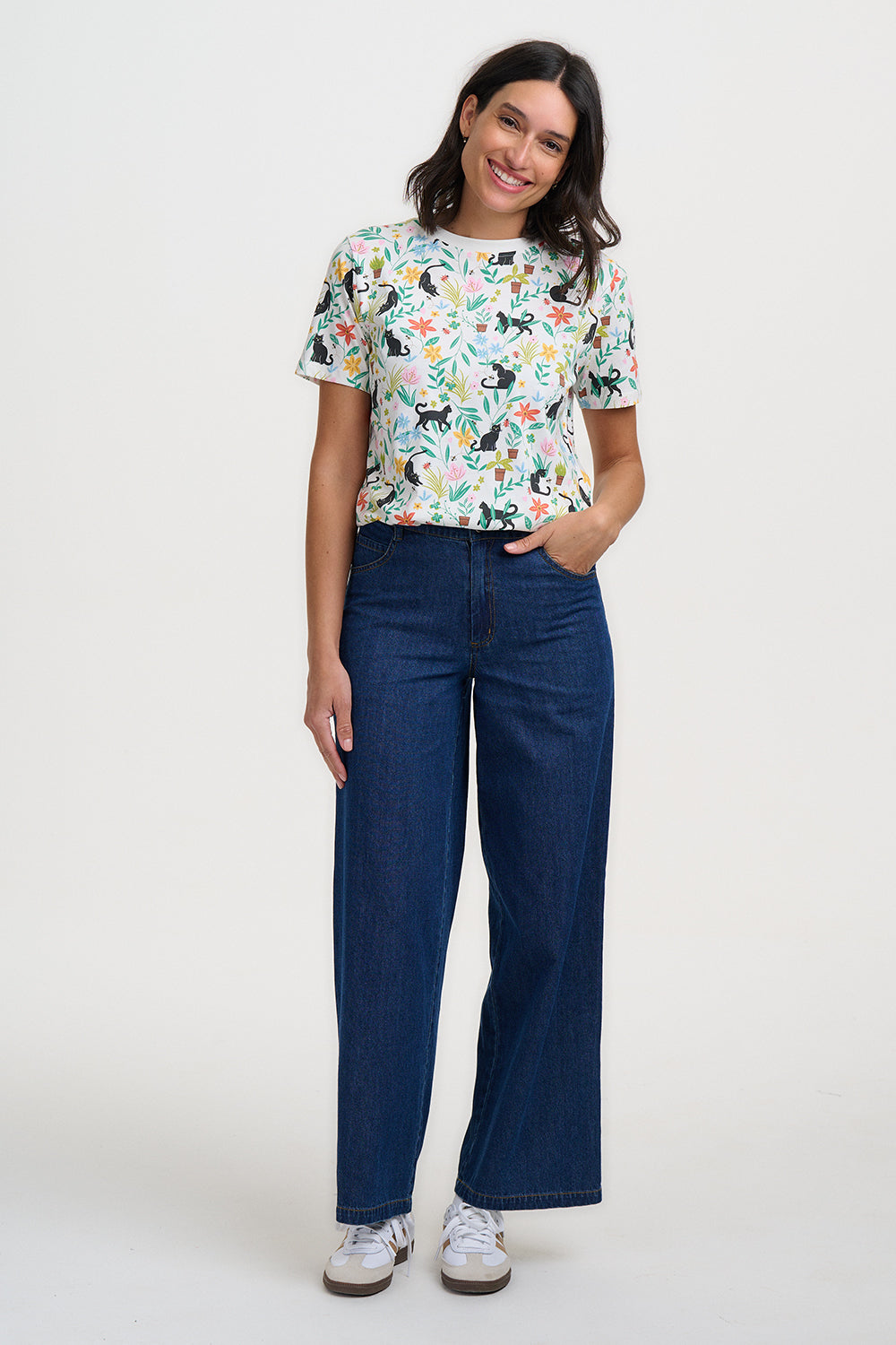 Camiseta SUGARHILL Maggie Off White Cats — vista 4