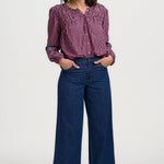 Blusa SUGARHILL Leah Rose Gingham Floral Embroidery — vista 4