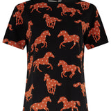 Camiseta SUGARHILL Maggie Black Horse — vista frontal del producto