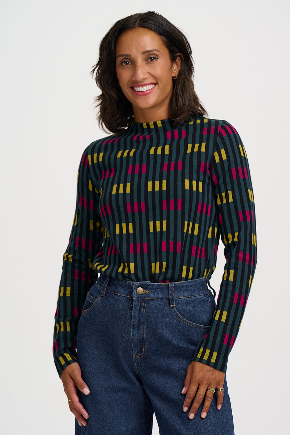 Camiseta SUGARHILL Isabel Petrol Lights — vista 2