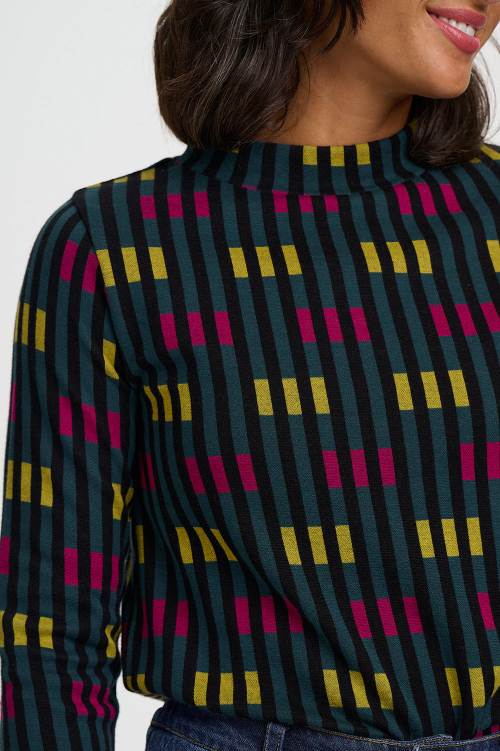Camiseta SUGARHILL Isabel Petrol Lights — vista 3