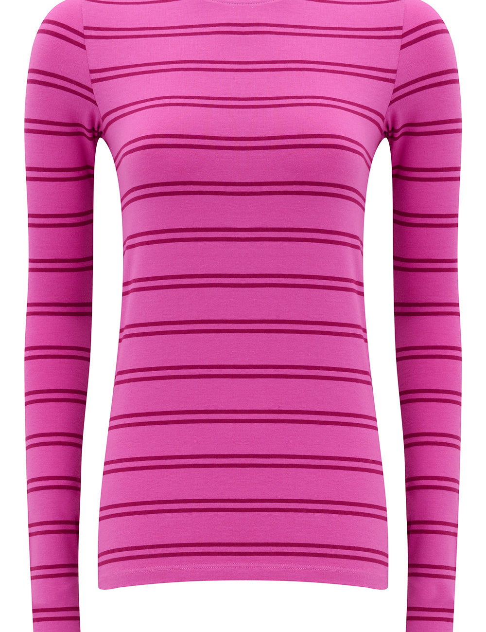 Camiseta SUGARHILL Trista Pink Mauve Stripe — vista frontal del producto