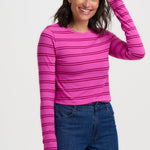 Camiseta SUGARHILL Trista Pink Mauve Stripe — vista 4