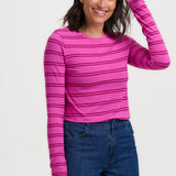 Camiseta SUGARHILL Trista Pink Mauve Stripe — vista 4
