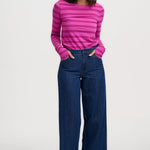 Camiseta SUGARHILL Trista Pink Mauve Stripe — vista 6