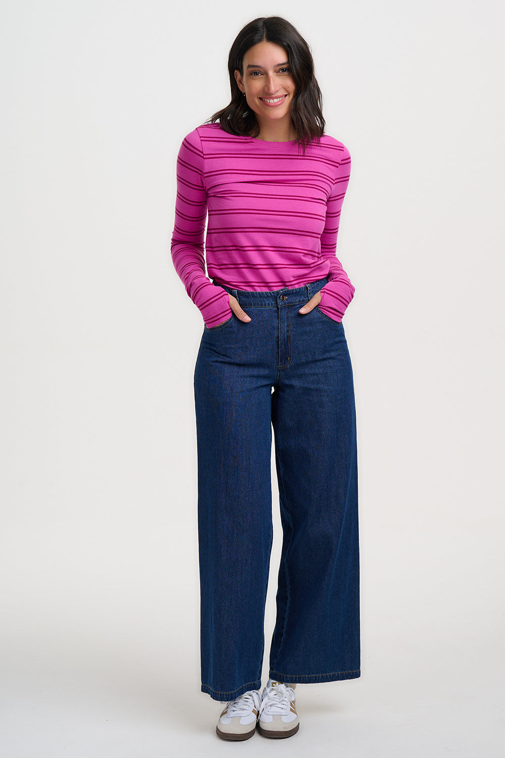 Camiseta SUGARHILL Trista Pink Mauve Stripe — vista 6