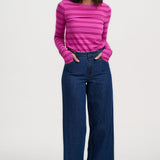 Camiseta SUGARHILL Trista Pink Mauve Stripe — vista 6
