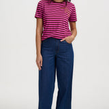 Camiseta SUGARHILL Maggie Brown Magenta Leopard Embroidery — vista 5