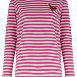 Camiseta SUGARHILL Brunswick Magenta Chicken Embroidery — vista frontal del producto